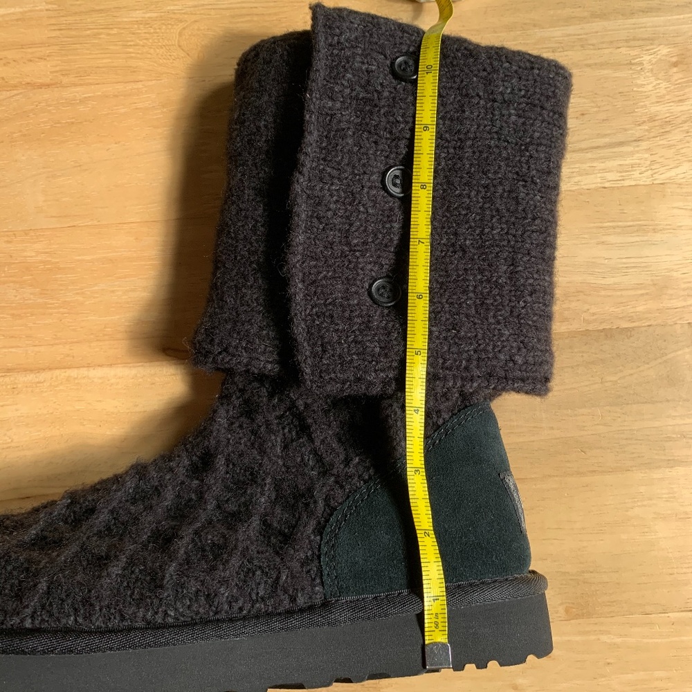 UGG Women's Lattice Cardy Sweater Suede Boot 11 - Picture 5 of 6
